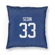 Henrik Sedin Vancouver Canucks  Pillow Cover (18 X 18) - Blue