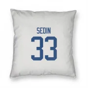 Henrik Sedin Vancouver Canucks  Pillow Cover (18 X 18) - White