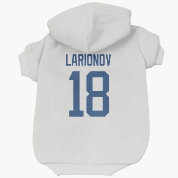 Igor Larionov Vancouver Canucks  Dog & Cat Pet Hoodie - White