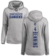 Jim Benning Women's Vancouver Canucks Branded Ash Backer Pullover Hoodie