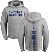 Jim Benning Youth Vancouver Canucks Branded Ash Backer Pullover Hoodie