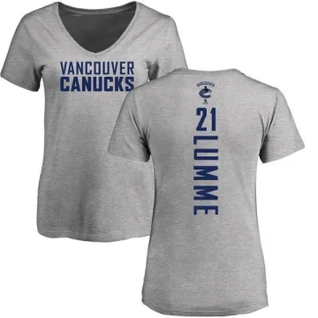 Jyrki Lumme Women's Vancouver Canucks Branded Backer T-Shirt - Ash