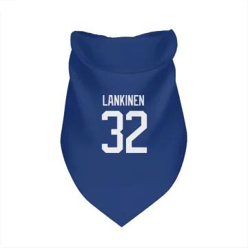 Kevin Lankinen Vancouver Canucks  Dog & Cat Pet Bandana - Blue