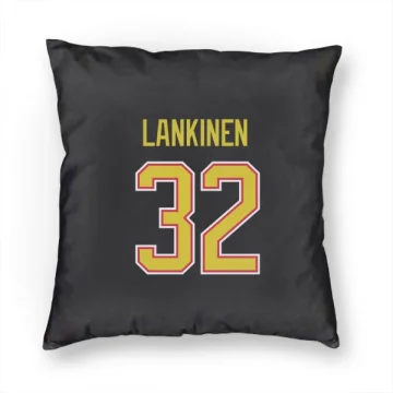 Kevin Lankinen Vancouver Canucks  Pillow Cover (18 X 18) - Black