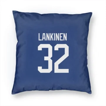 Kevin Lankinen Vancouver Canucks  Pillow Cover (18 X 18) - Blue