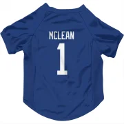 Kirk Mclean Vancouver Canucks  Dog & Cat Pet Jersey - Blue