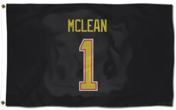 Kirk Mclean Vancouver Canucks  Flag (3 X 5) - Black