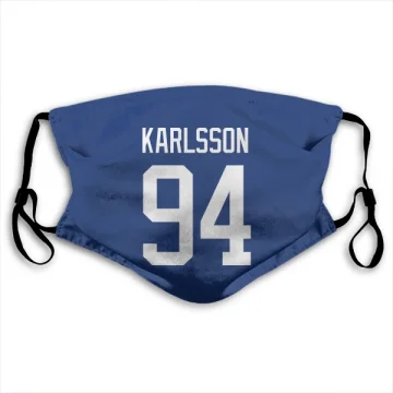 Linus Karlsson Vancouver Canucks  Face Mask - Blue