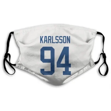 Linus Karlsson Vancouver Canucks  Face Mask - White