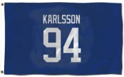 Linus Karlsson Vancouver Canucks  Flag (3 X 5) - Blue