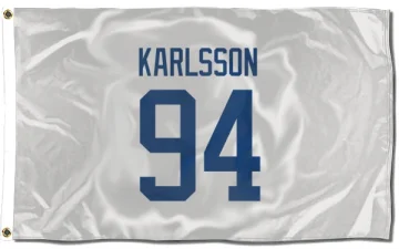 Linus Karlsson Vancouver Canucks  Flag (3 X 5) - White