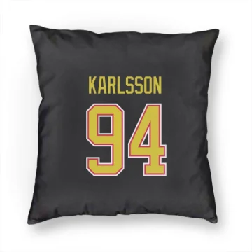 Linus Karlsson Vancouver Canucks  Pillow Cover (18 X 18) - Black