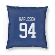 Linus Karlsson Vancouver Canucks  Pillow Cover (18 X 18) - Blue