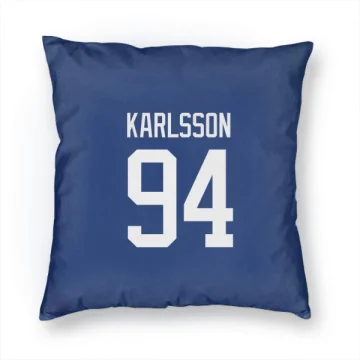 Linus Karlsson Vancouver Canucks  Pillow Cover (18 X 18) - Blue