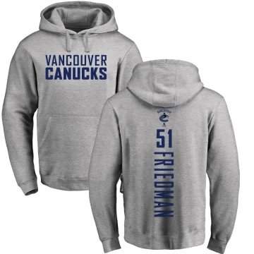 Mark Friedman Youth Vancouver Canucks Branded Ash Backer Pullover Hoodie