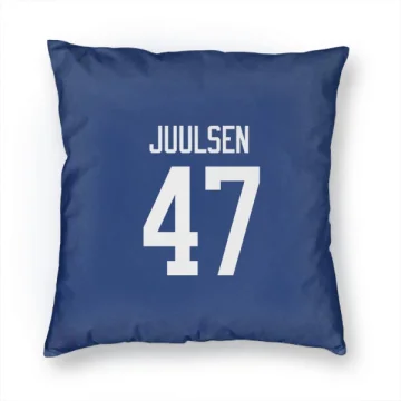 Noah Juulsen Vancouver Canucks  Pillow Cover (18 X 18) - Blue