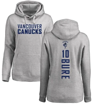 Pavel Bure Women's Vancouver Canucks Branded Ash Backer Pullover Hoodie