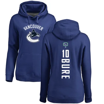 Pavel Bure Women's Vancouver Canucks Branded Backer Pullover Hoodie Blue