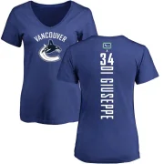 Phillip Di Giuseppe Women's Vancouver Canucks Backer T-Shirt - Blue