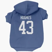 Quinn Hughes Vancouver Canucks  Dog & Cat Pet Hoodie - Blue