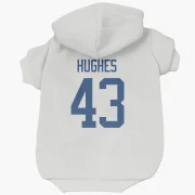 Quinn Hughes Vancouver Canucks  Dog & Cat Pet Hoodie - White