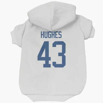 Quinn Hughes Vancouver Canucks  Dog & Cat Pet Hoodie - White