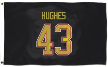 Quinn Hughes Vancouver Canucks  Flag (3 X 5) - Black