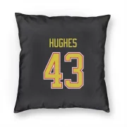 Quinn Hughes Vancouver Canucks  Pillow Cover (18 X 18) - Black