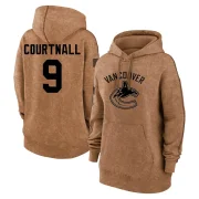 Russ Courtnall Women's Vancouver Canucks 2023 Salute to Service Pullover Hoodie Brown