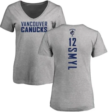 Stan Smyl Women's Vancouver Canucks Branded Backer T-Shirt - Ash