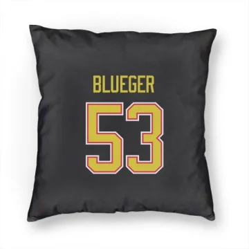 Teddy Blueger Vancouver Canucks  Pillow Cover (18 X 18) - Black