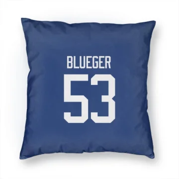 Teddy Blueger Vancouver Canucks  Pillow Cover (18 X 18) - Blue