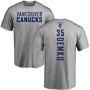 Thatcher Demko Men's Vancouver Canucks Branded Backer T-Shirt - Ash