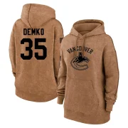 Thatcher Demko Women's Vancouver Canucks 2023 Salute to Service Pullover Hoodie Brown