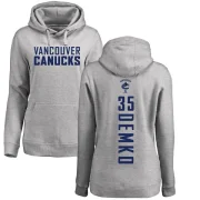 Thatcher Demko Women's Vancouver Canucks Branded Ash Backer Pullover Hoodie