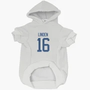 Trevor Linden Vancouver Canucks  Dog & Cat Pet Hoodie - White