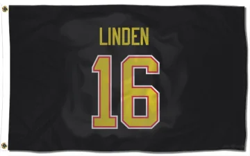 Trevor Linden Vancouver Canucks  Flag (3 X 5) - Black