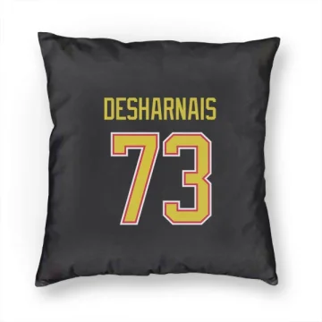 Vincent Desharnais Vancouver Canucks  Pillow Cover (18 X 18) - Black